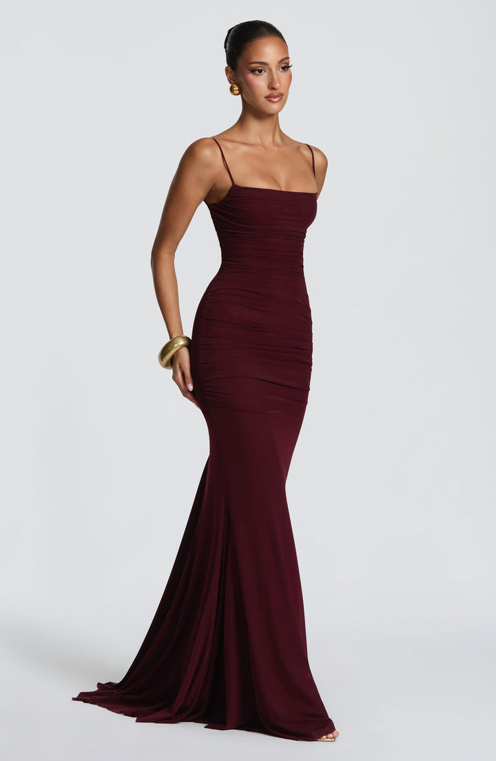 Rosalie Gown in Cherry Lacquer