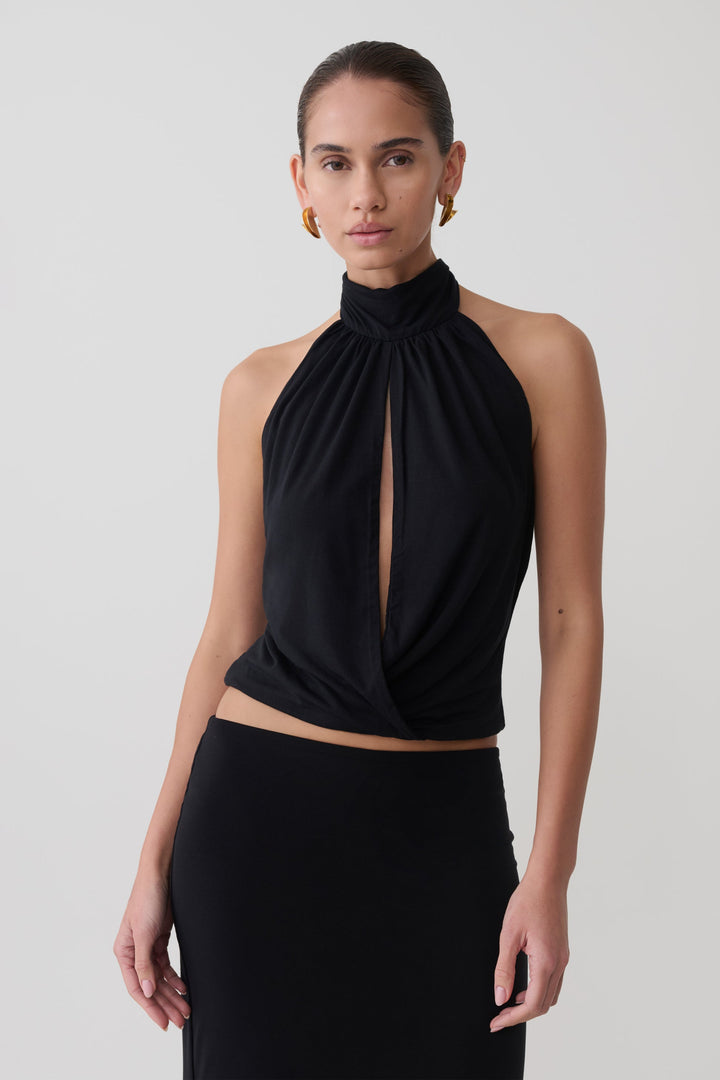 Sylvie Twist Halter Top