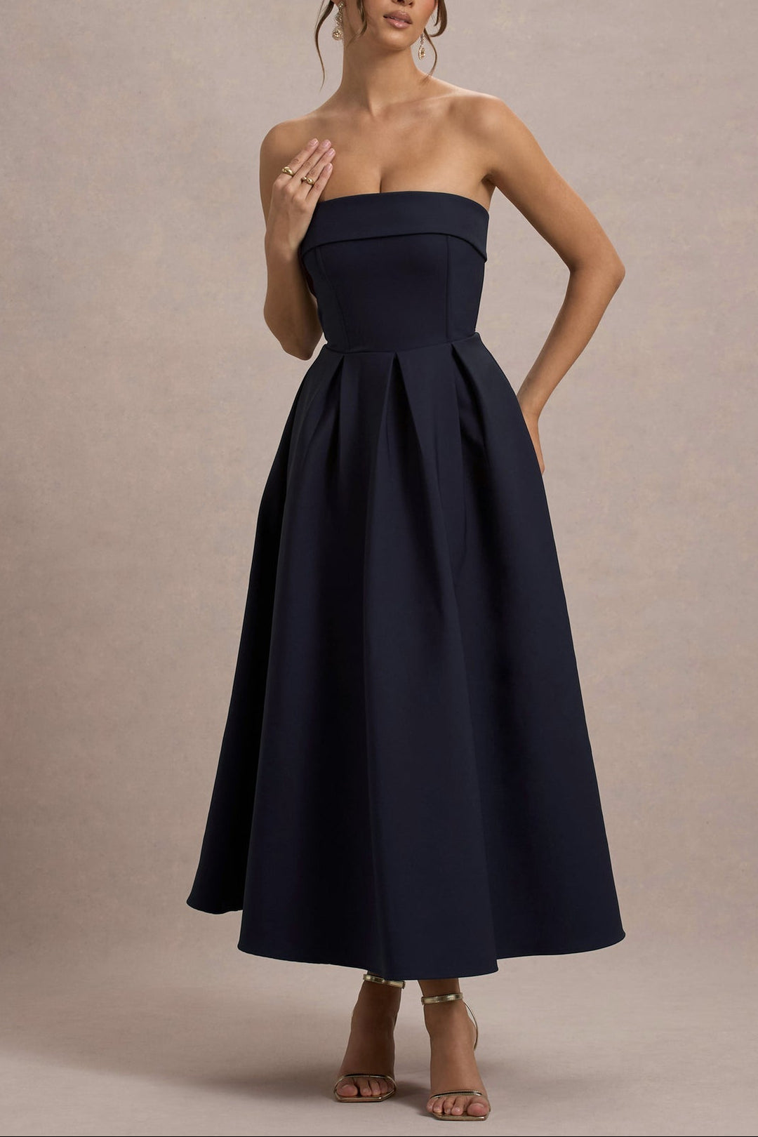 Eloise Midi Dress in Ivory