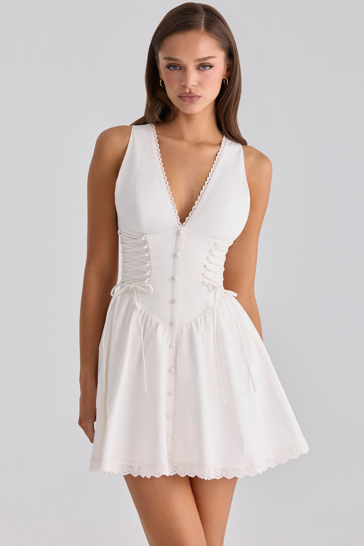 Elena Grace Mini dress in white