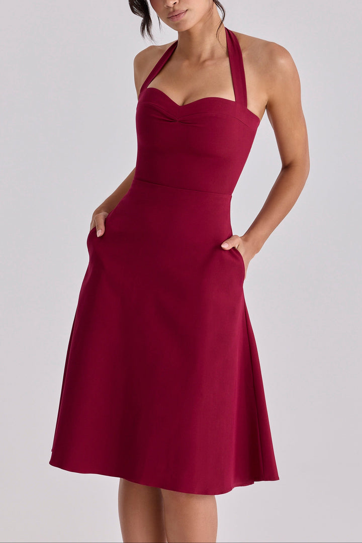 Call Me Maybe Halter Neck Midi Dress