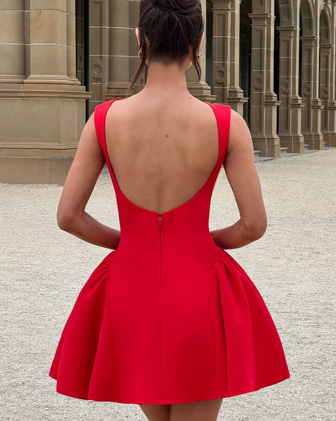 Iliana Mini Dress in Red