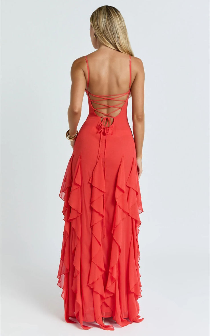 Love Blossoms Ruffle Maxi Dress
