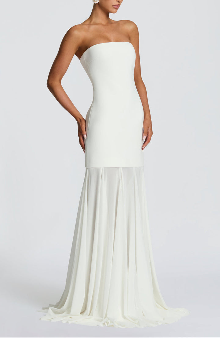Dear Karma White Maxi Mesh Dress