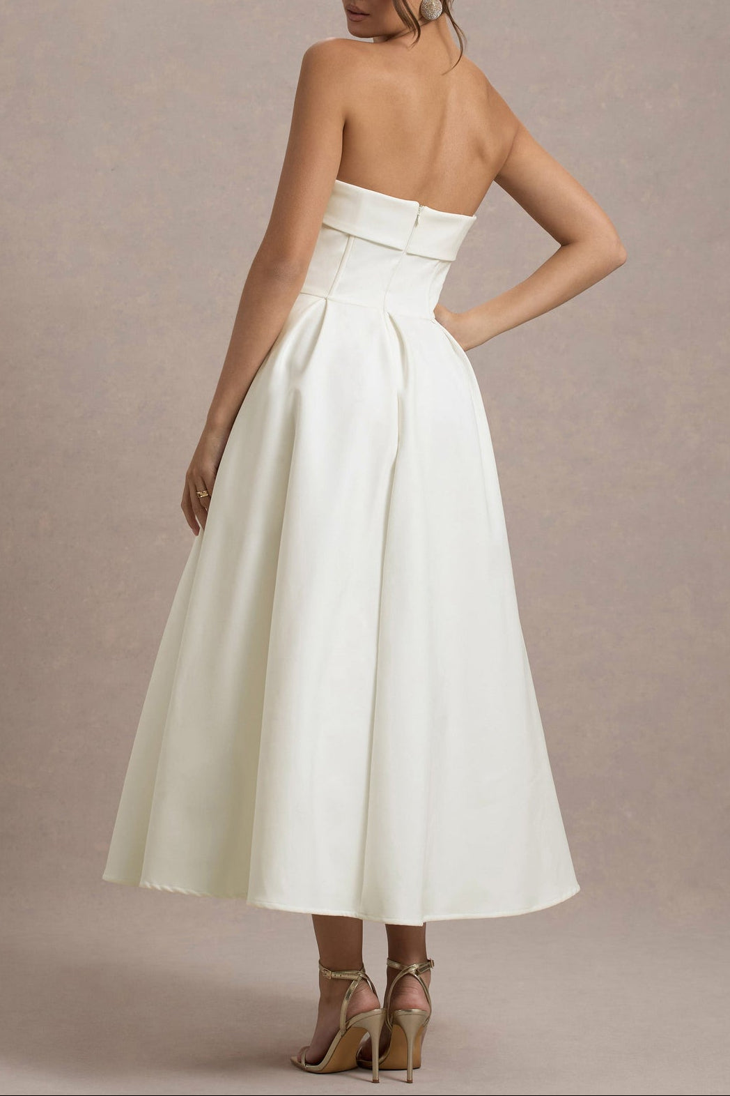 Eloise Midi Dress in Ivory