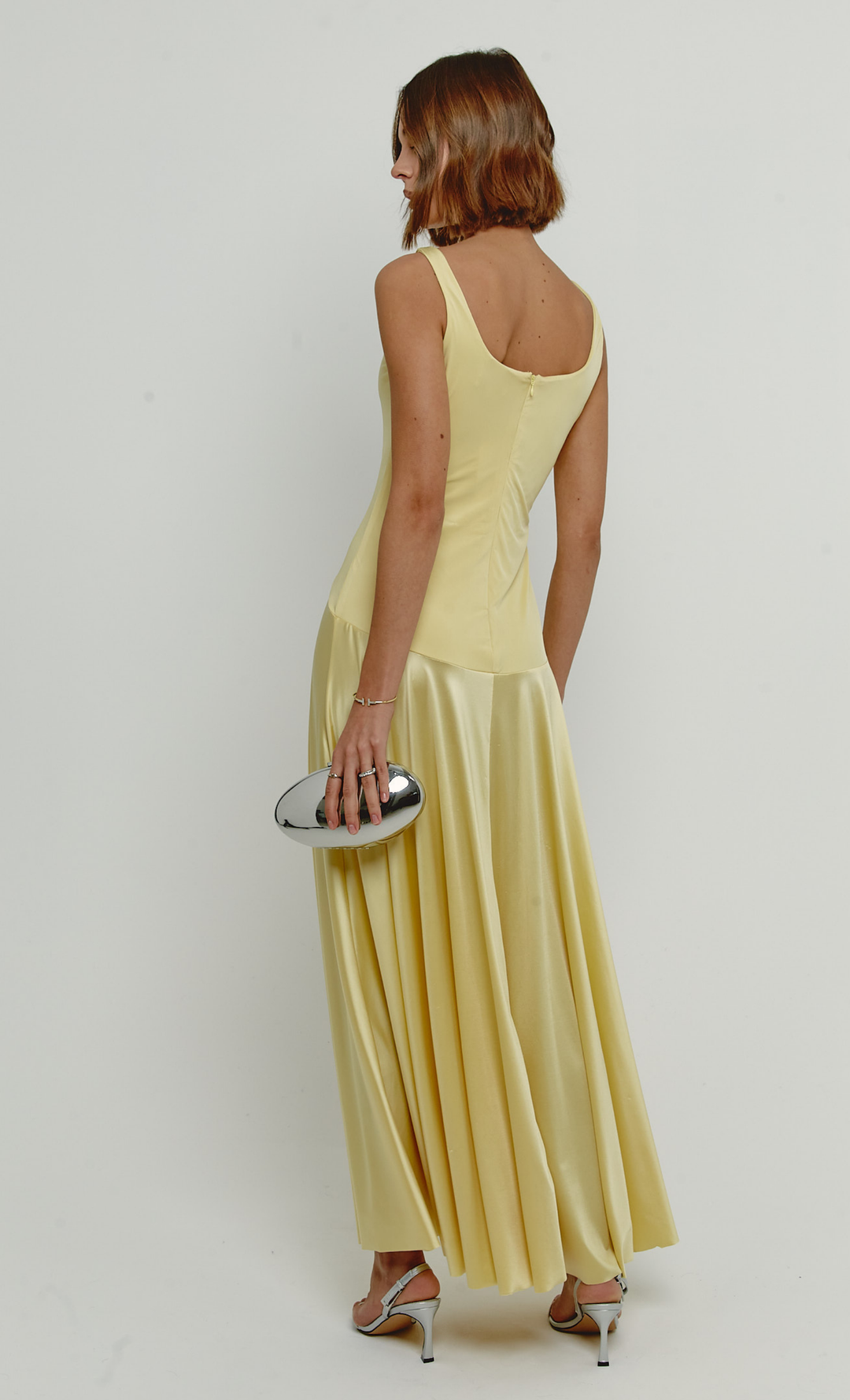 Amelia Satin Flared Dress