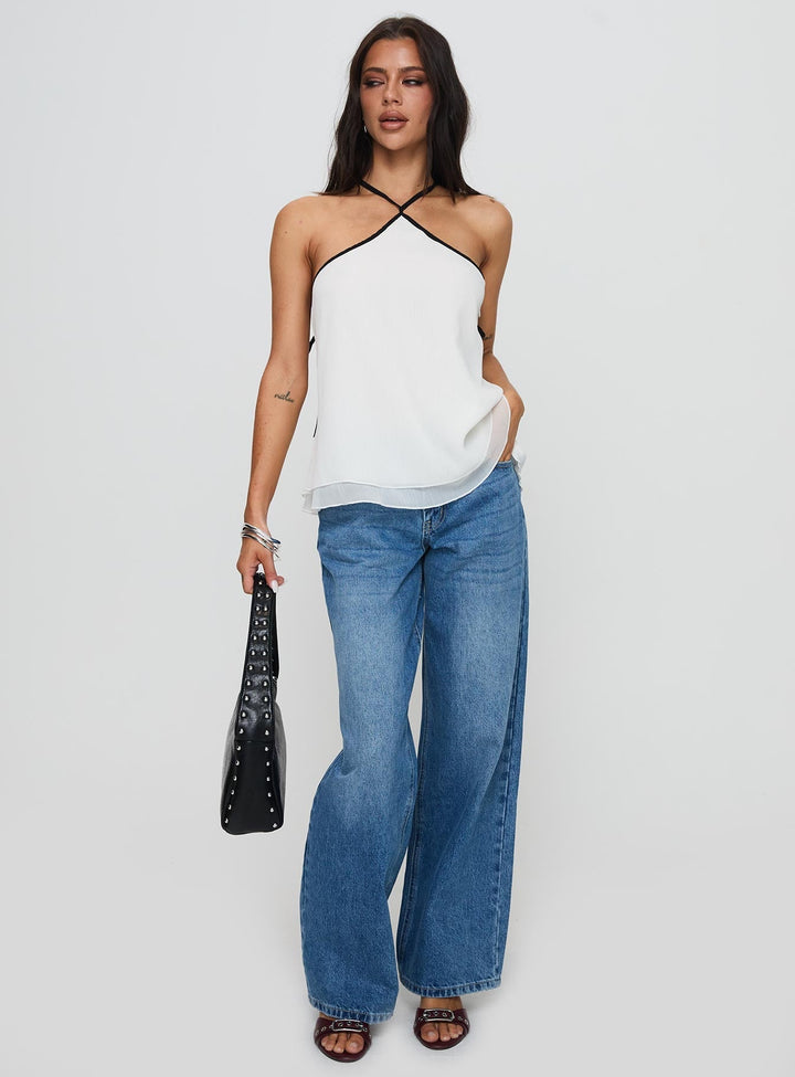Isabetta Halter Top in White