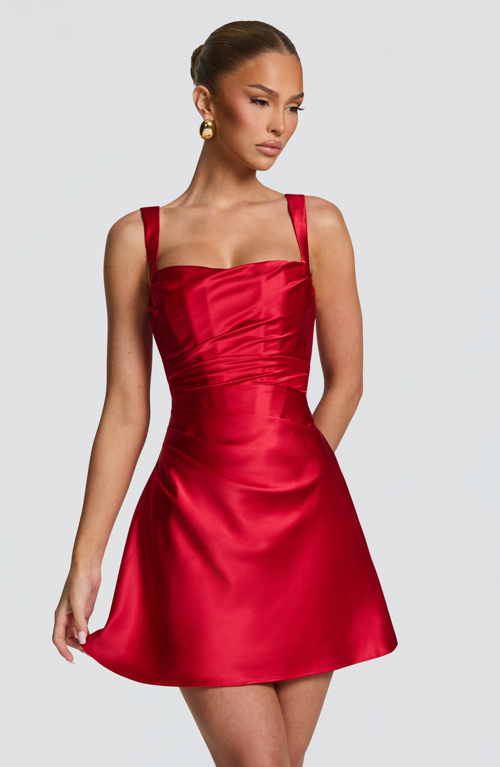 Roselle Satin Mini Dress