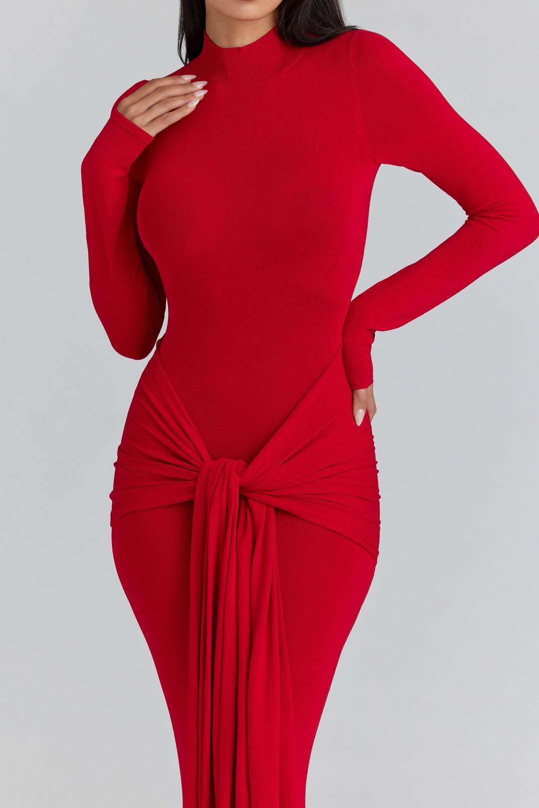 Thea Waist Drape Maxi Gown