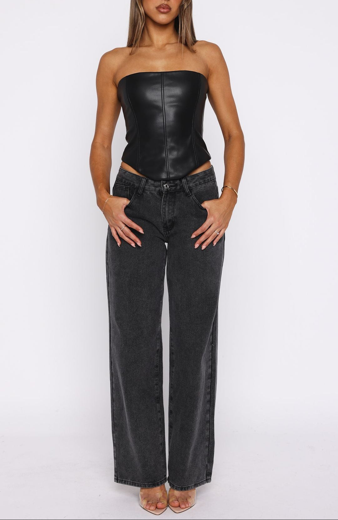 Lost In Leather Corset Top