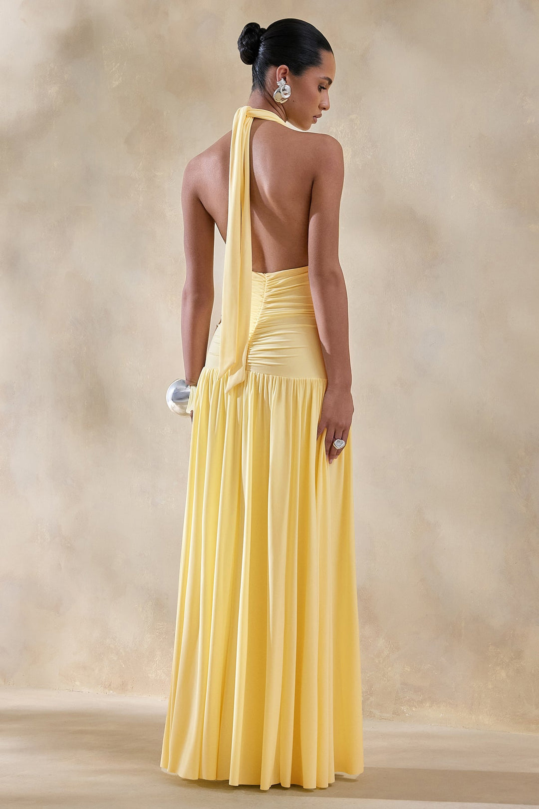 Eden Plunge-Neck Maxi Dress
