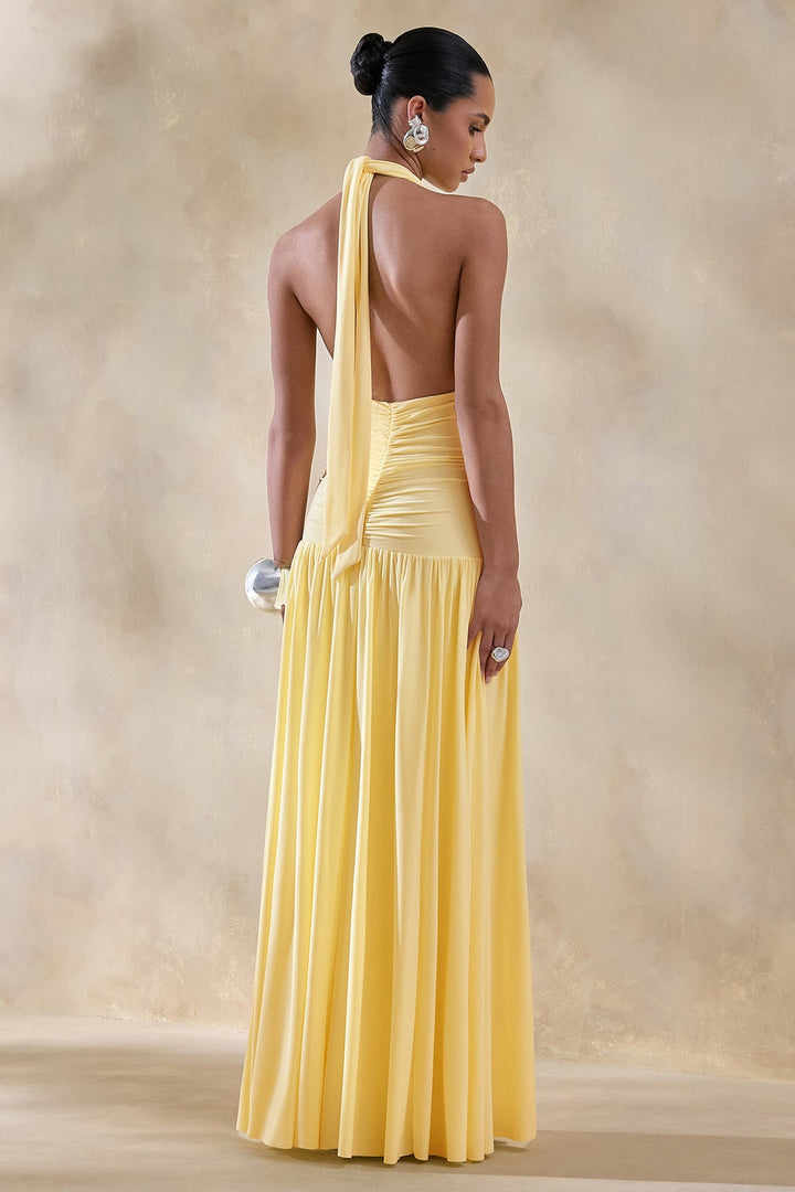 Eden Plunge-Neck Maxi Dress