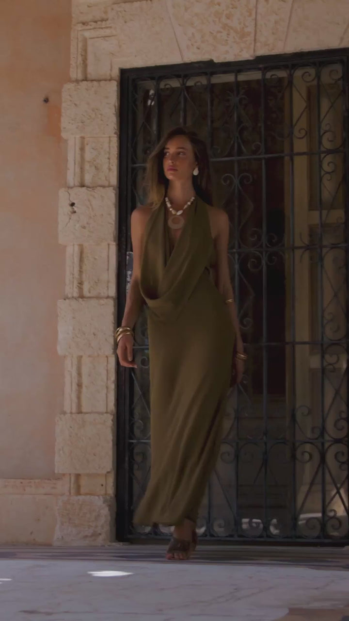 Virelle Cowl Maxi Dress