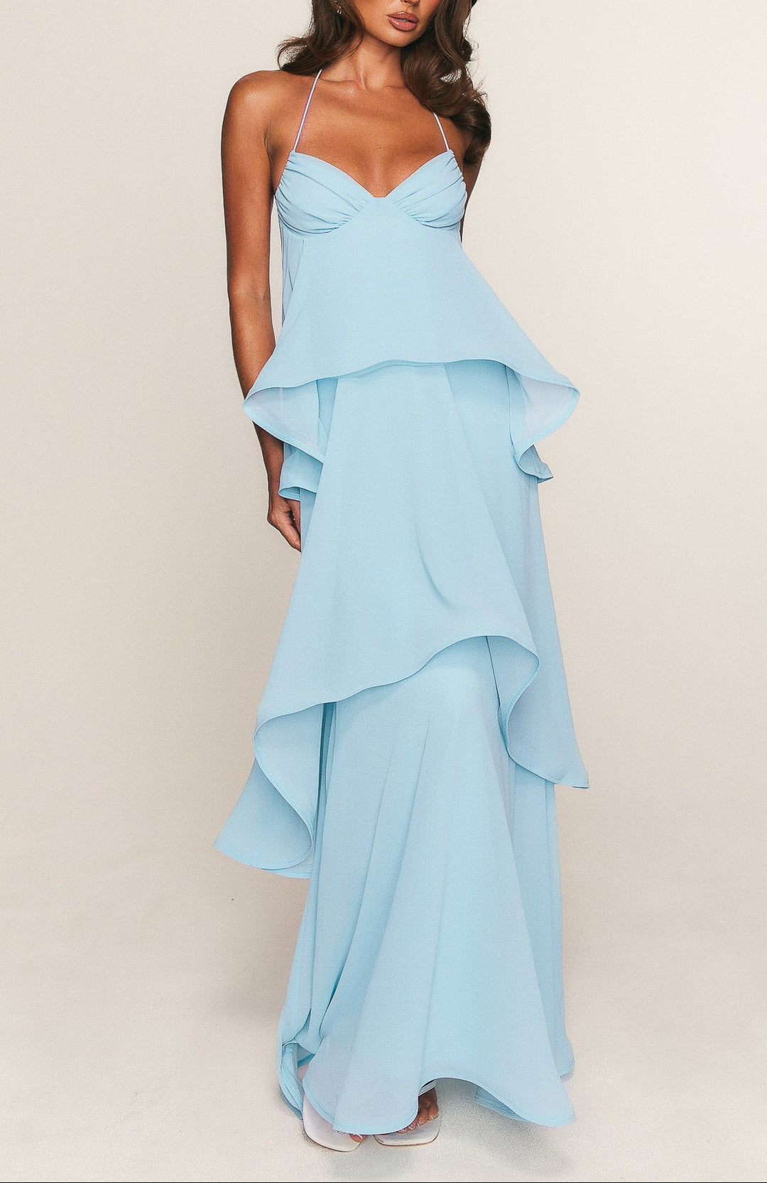 Blue Serenity Layered Maxi dress