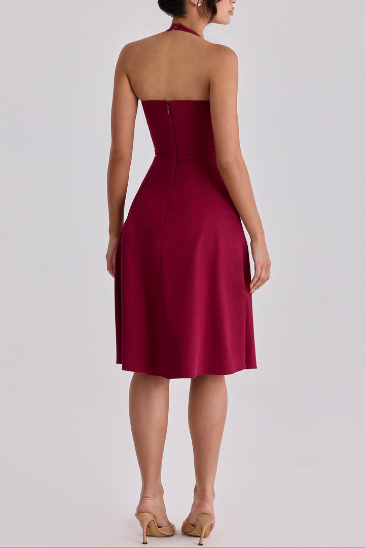 Call Me Maybe Halter Neck Midi Dress