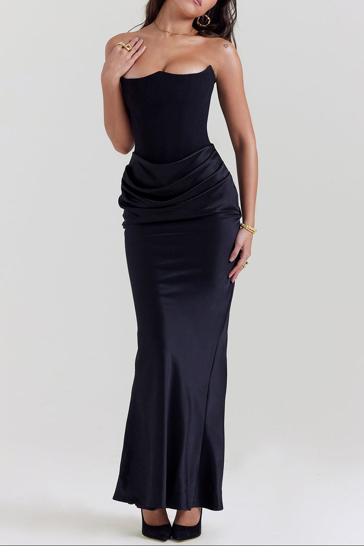 Midnight Siren Corset maxi Dress