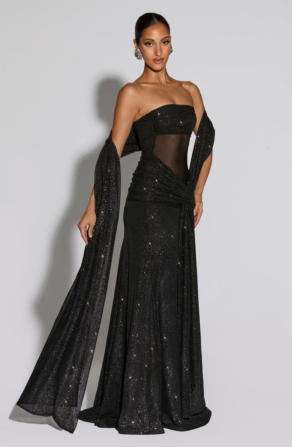 Carmelia Ruched Strapless Maxi Dress