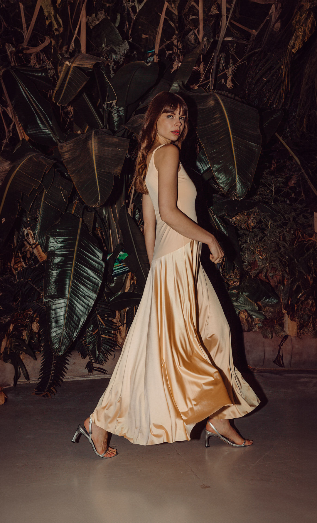 Amelia Satin Flared Dress