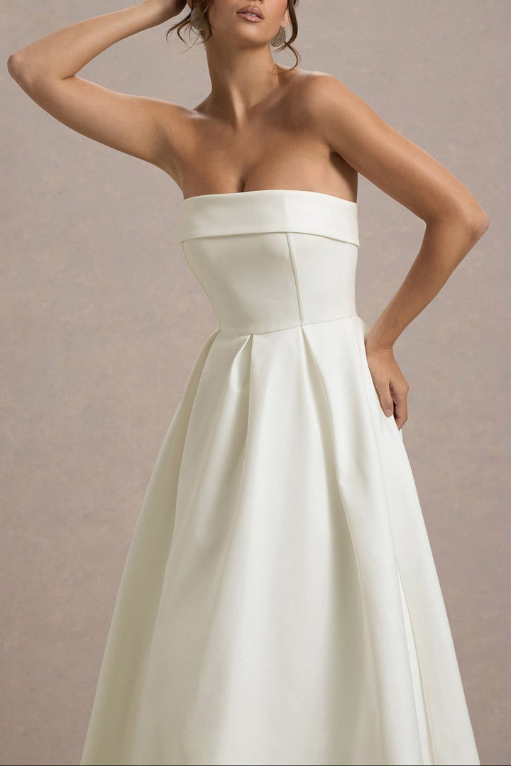 Eloise Midi Dress in Ivory