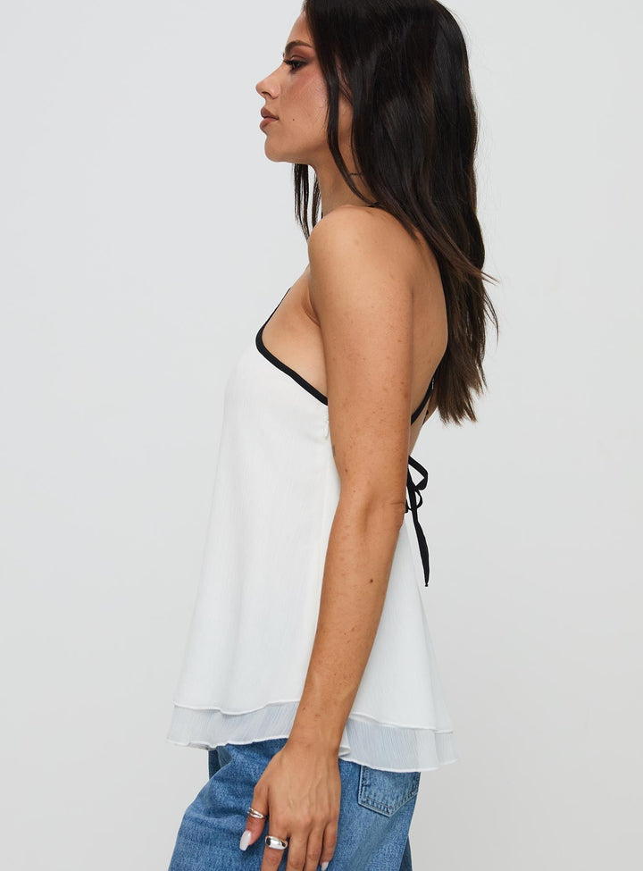 Isabetta Halter Top in White