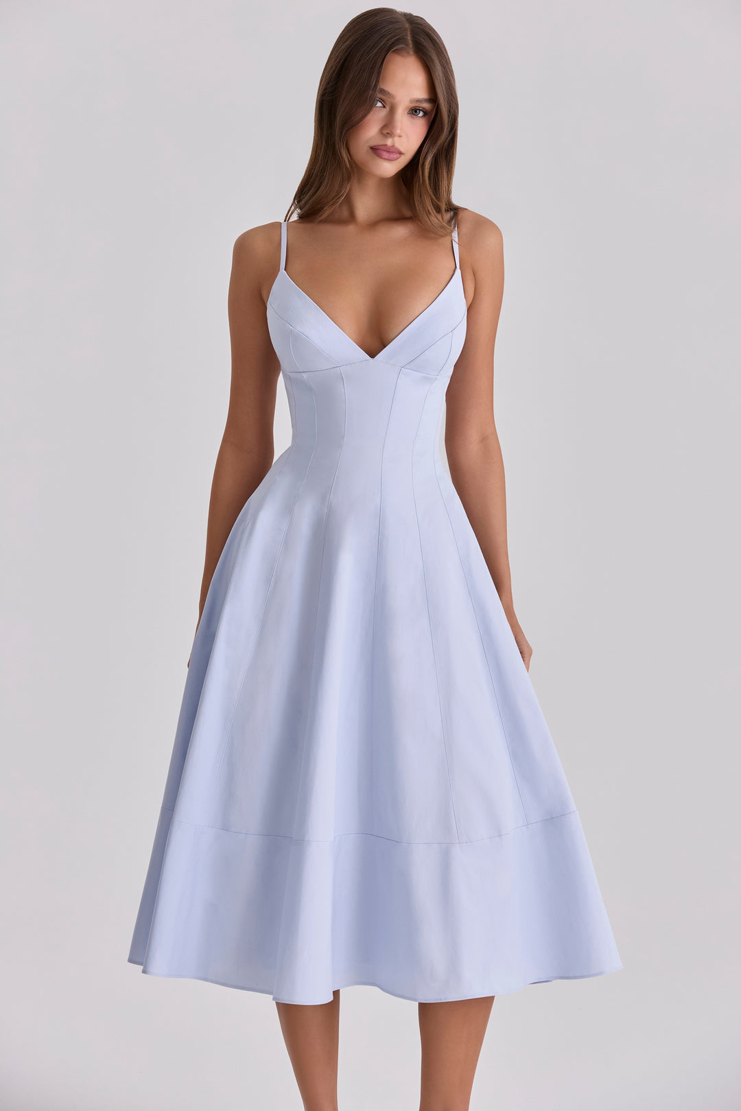 Elysia Midi Dress - Sky Blue