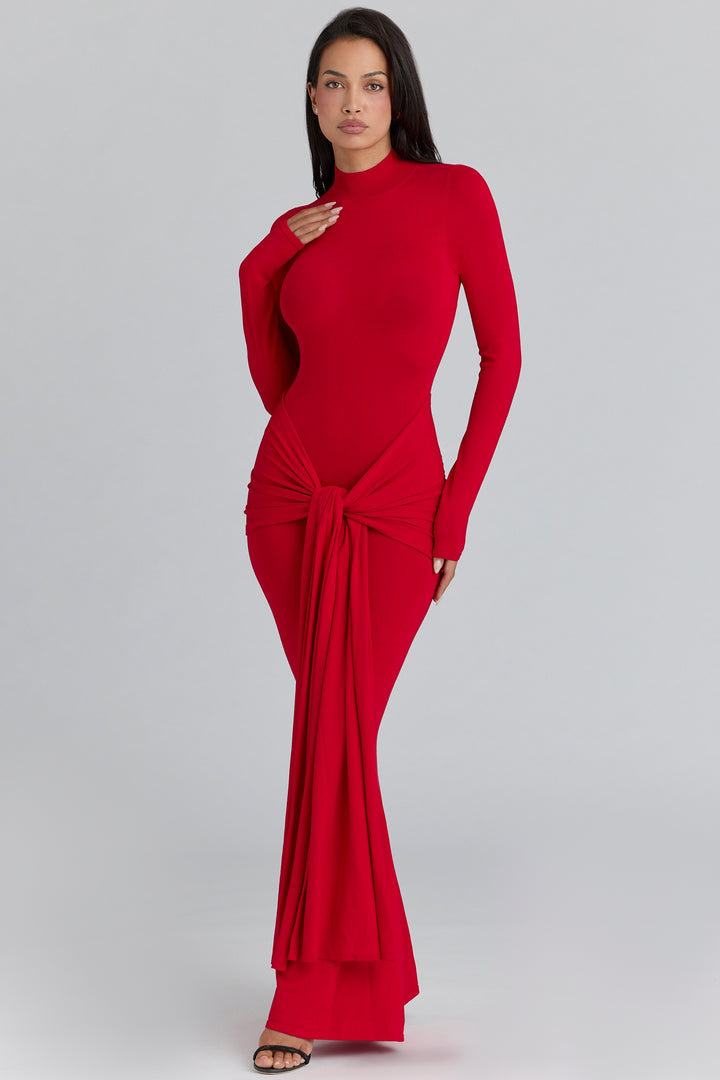 Thea Waist Drape Maxi Gown