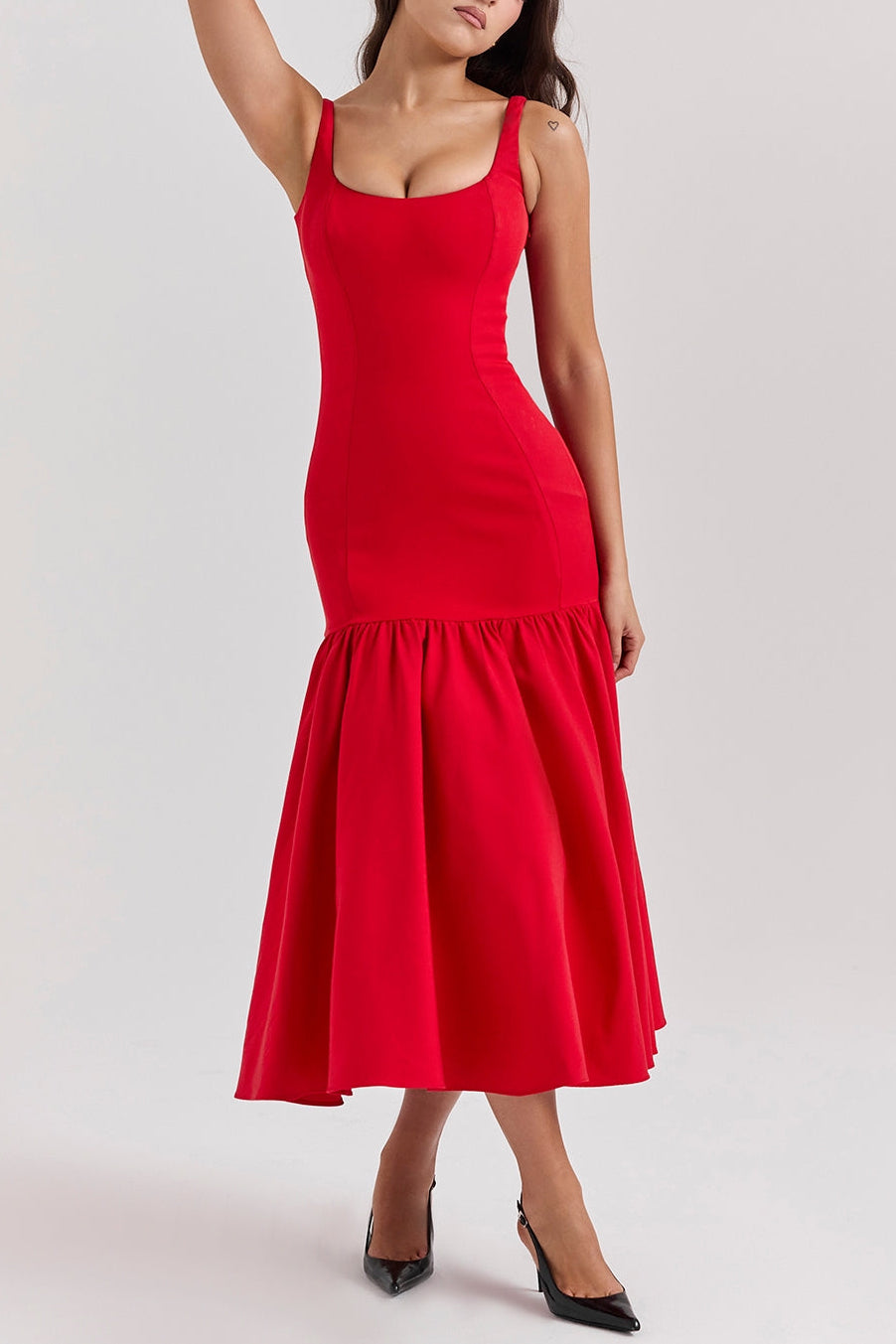 Alice Drop Waist Midi Dress