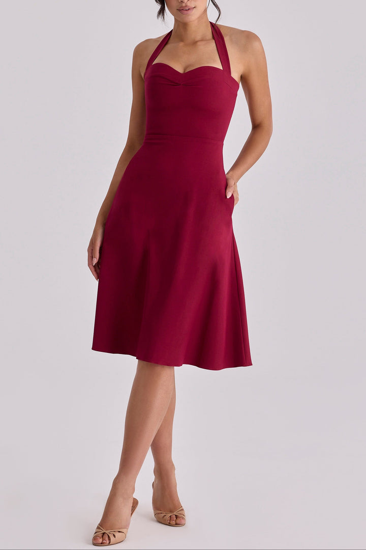 Call Me Maybe Halter Neck Midi Dress