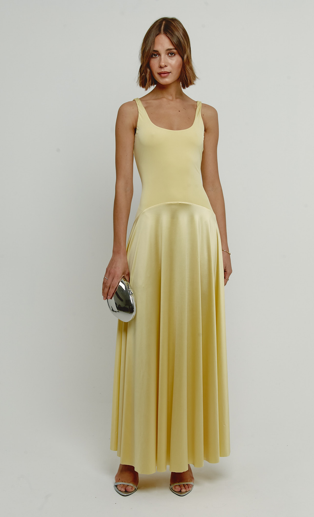 Amelia Satin Flared Dress