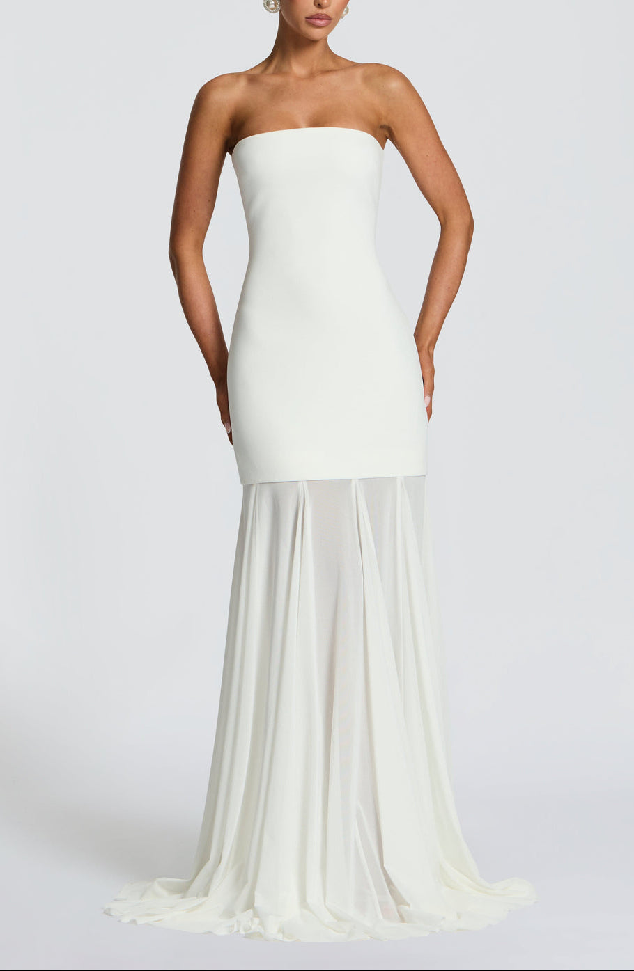 Dear Karma White Maxi Mesh Dress