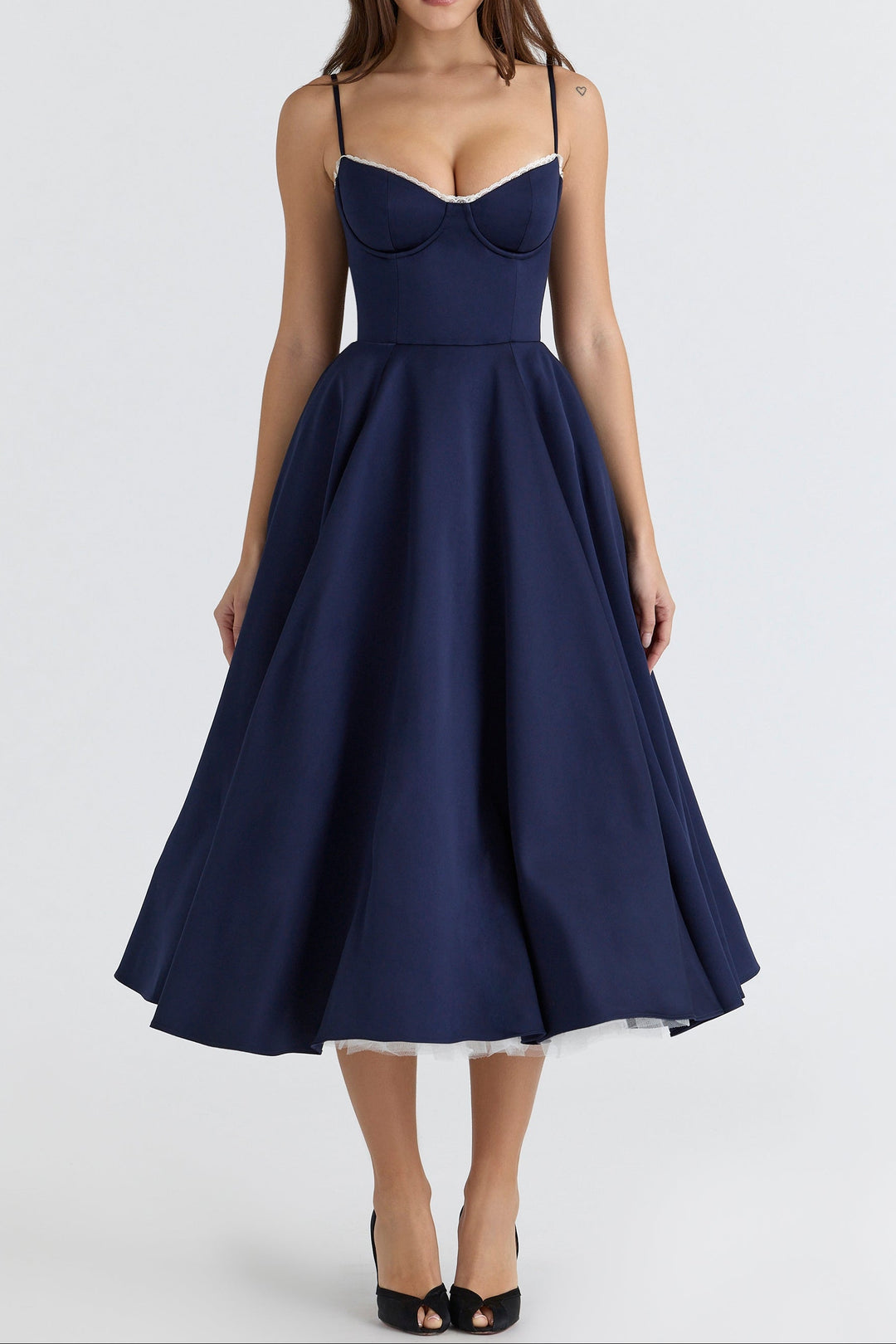 Molly Midi Dress in maroon