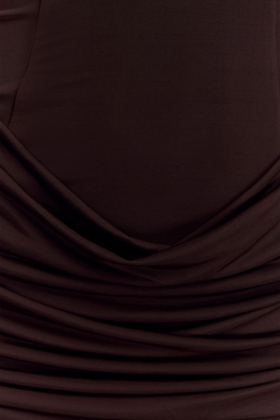 Lia Espresso Mesh Mini Dress With Scarf - Dark Chocolate
