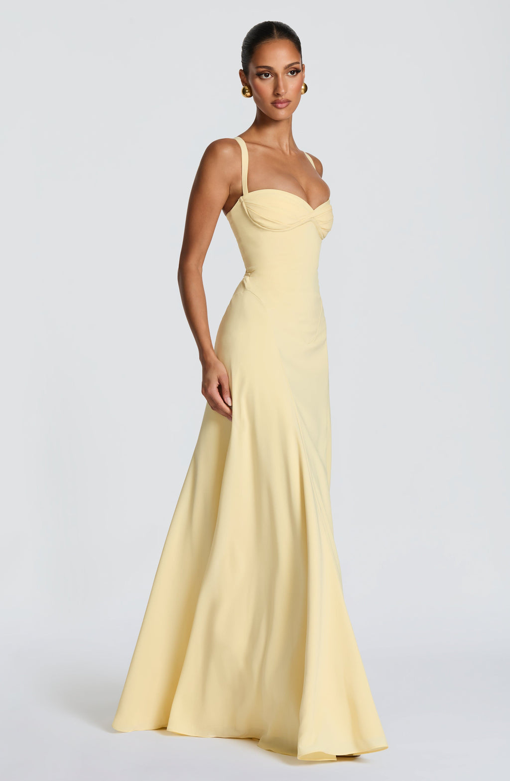Anora Maxi Dress in Butter Yellow