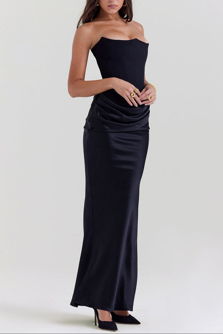 Midnight Siren Corset maxi Dress