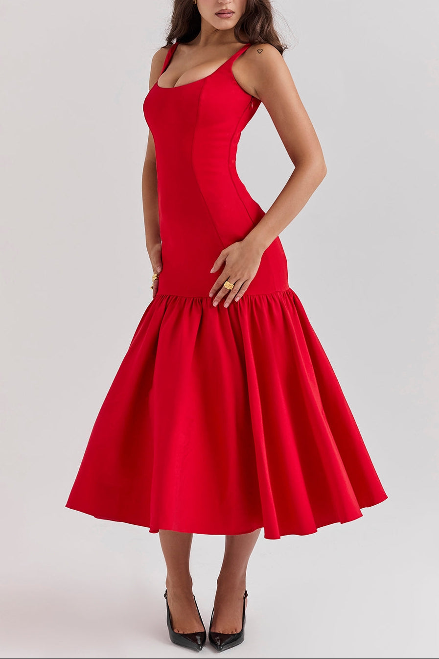 Alice Drop Waist Midi Dress