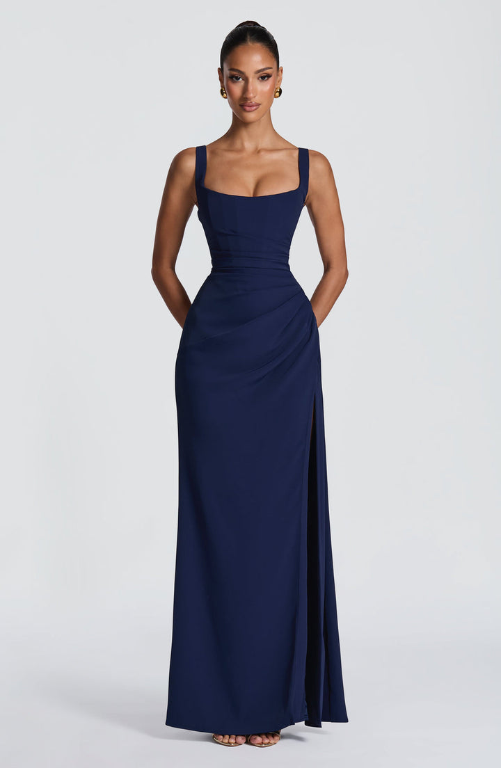 Sienna Midnight Slit Maxi Dress