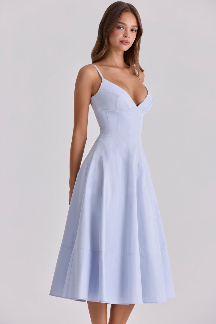 Elysia Midi Dress - Sky Blue