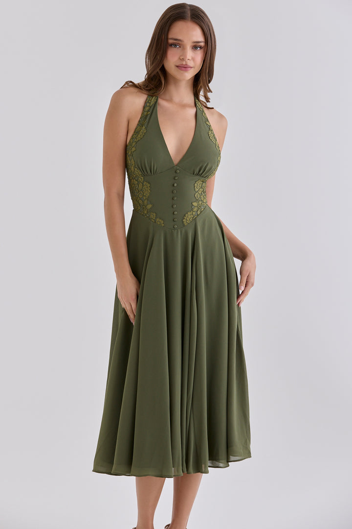Violetta Lace Midi Dress