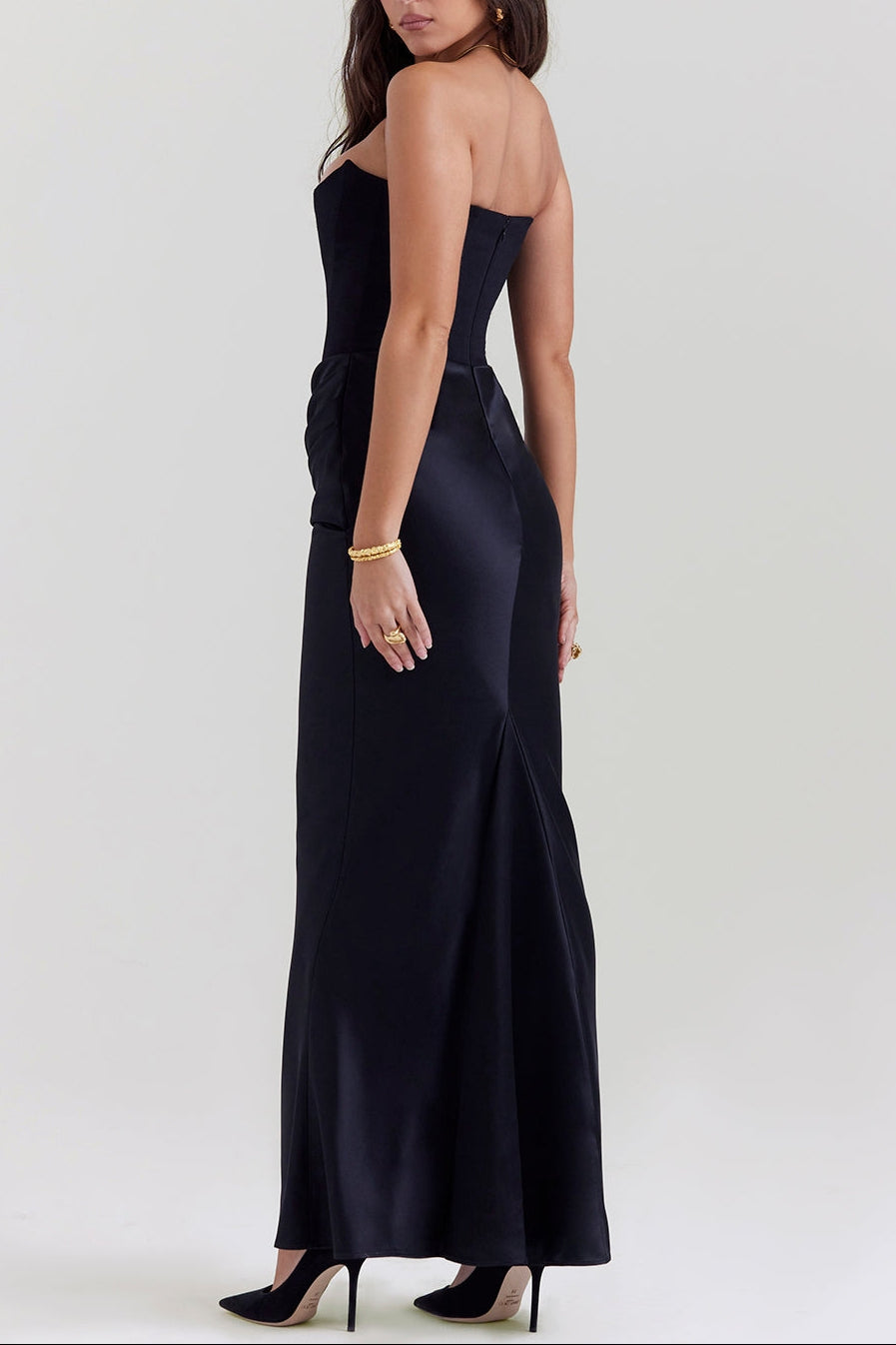 Midnight Siren Corset maxi Dress