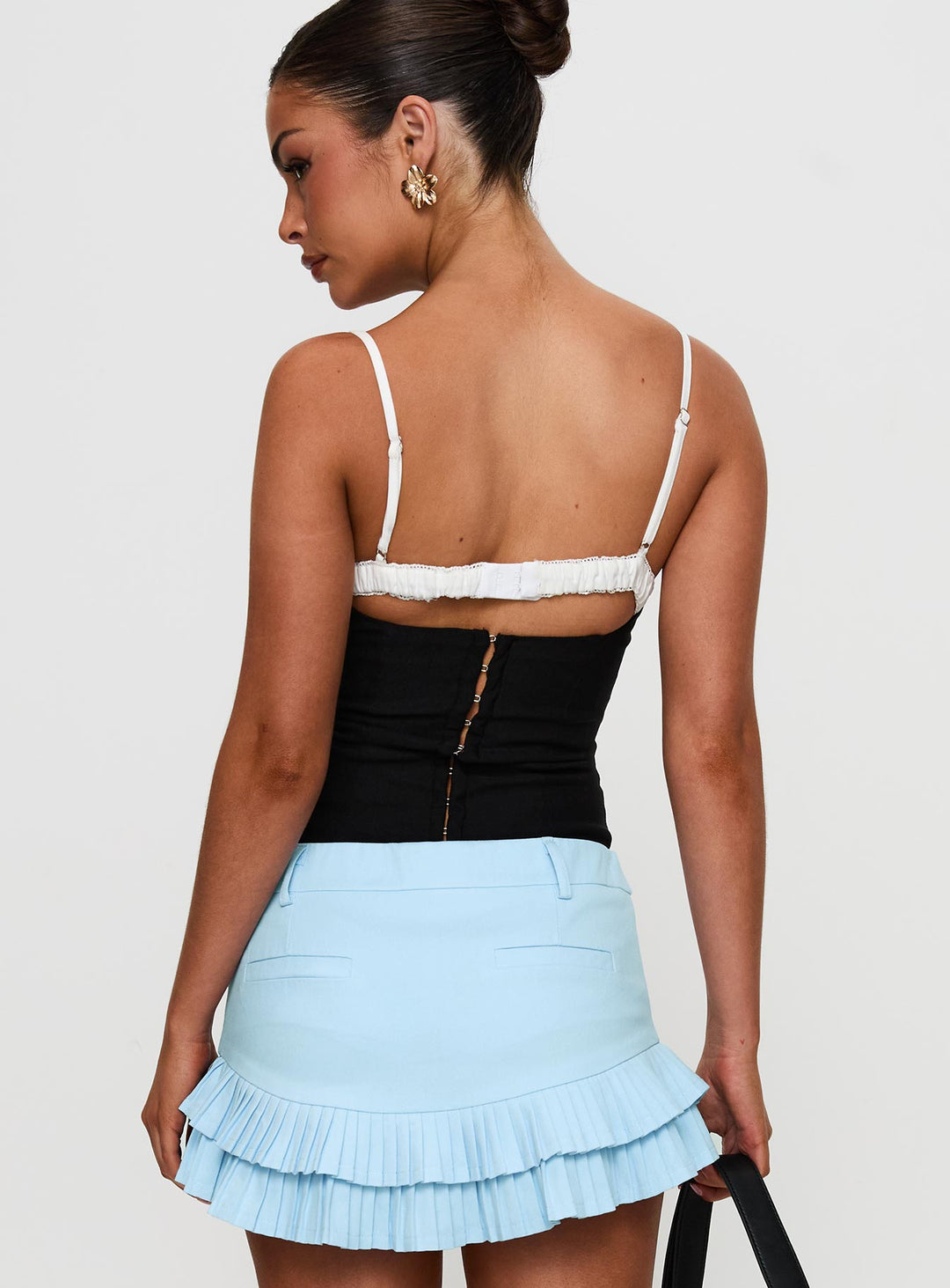 Luna Polka Lace Cami Top in Black