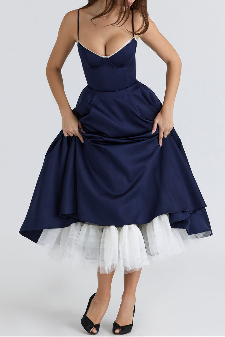 Molly Midi Dress in maroon