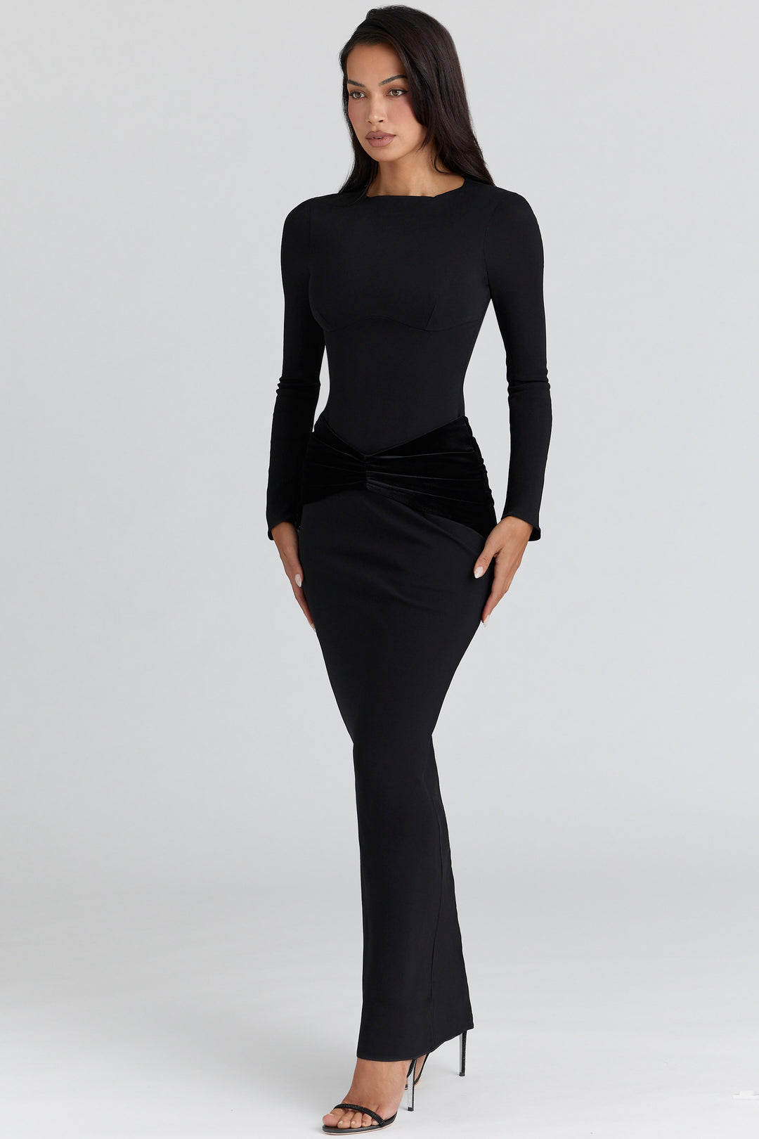 Esme Black Velvet Gown