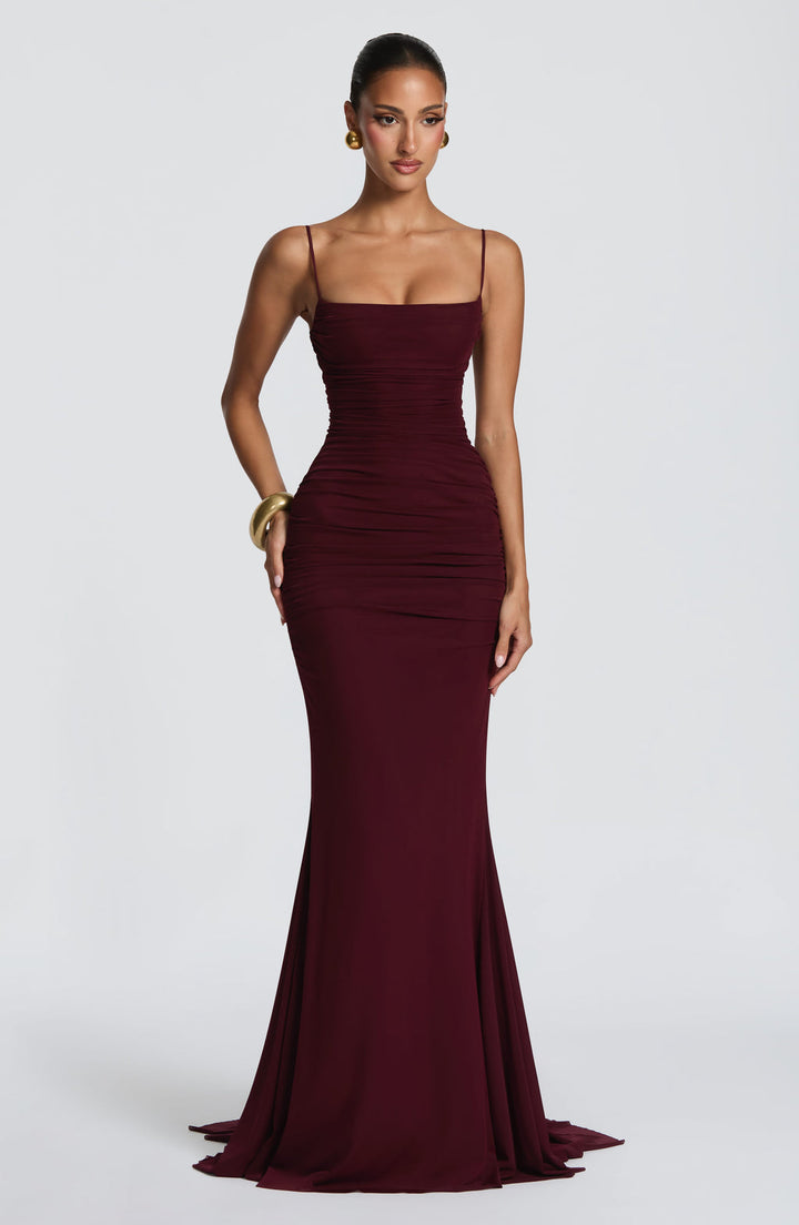 Rosalie Gown in Cherry Lacquer
