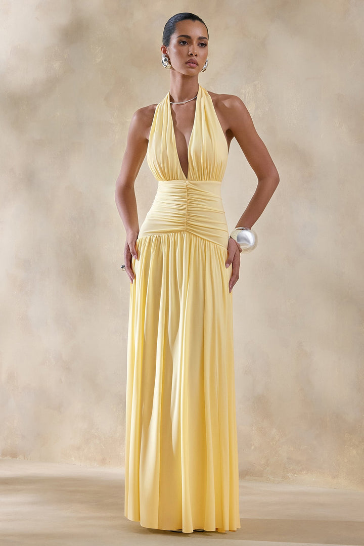 Eden Plunge-Neck Maxi Dress