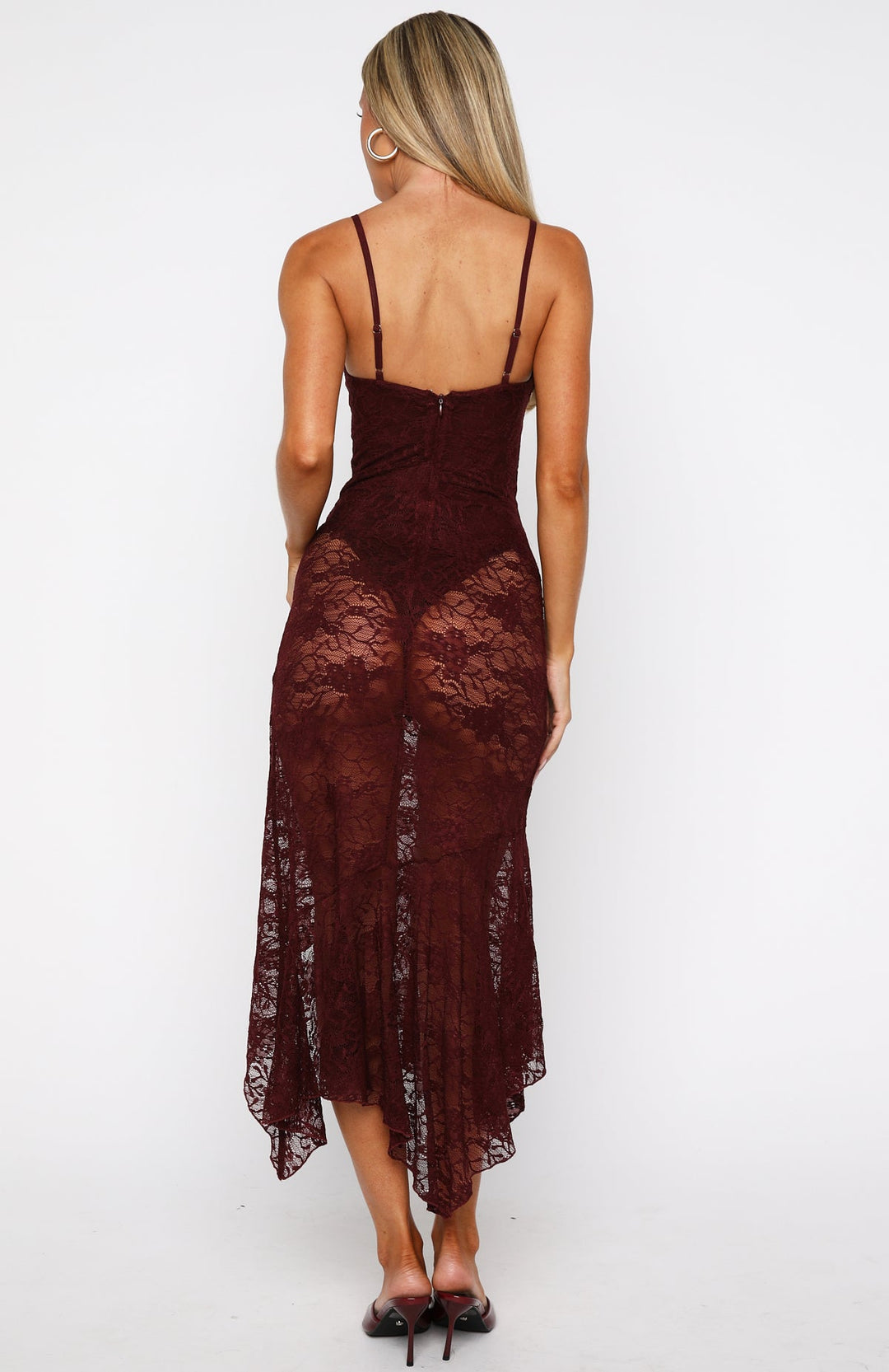 New Rules Lace Bodysuit Midi Dress