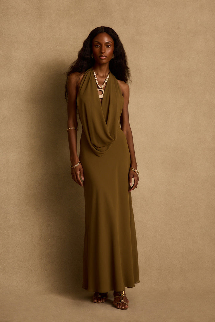 Virelle Cowl Maxi Dress