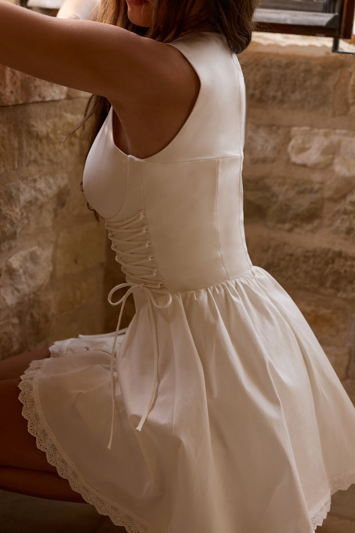 Elena Grace Mini dress in white