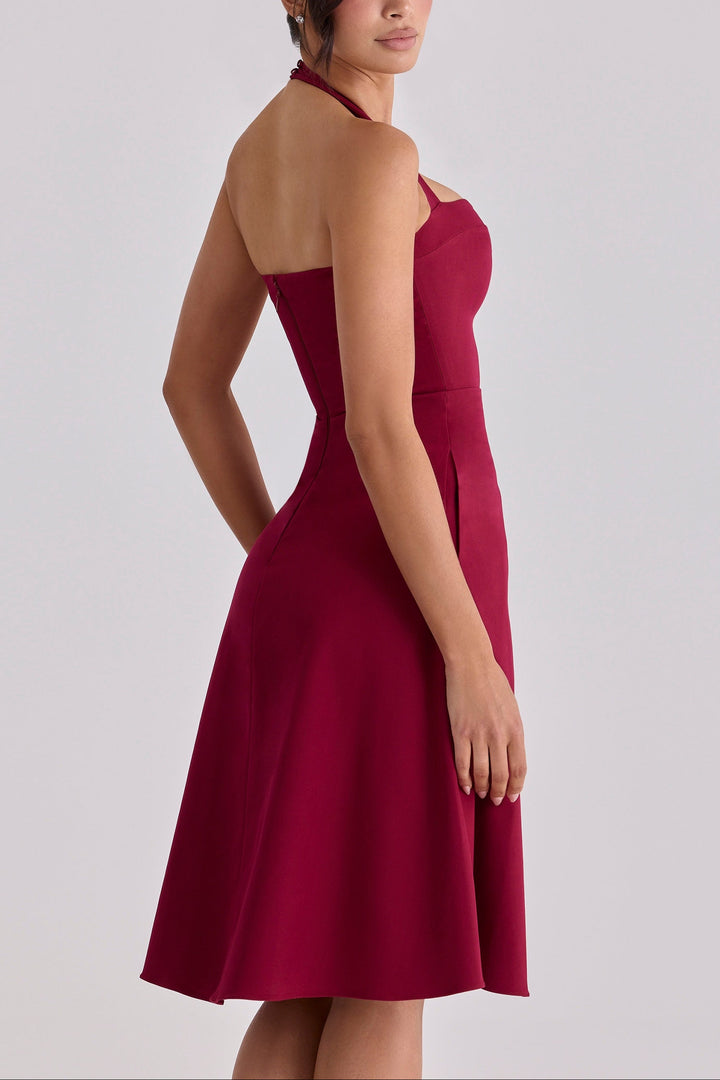 Call Me Maybe Halter Neck Midi Dress