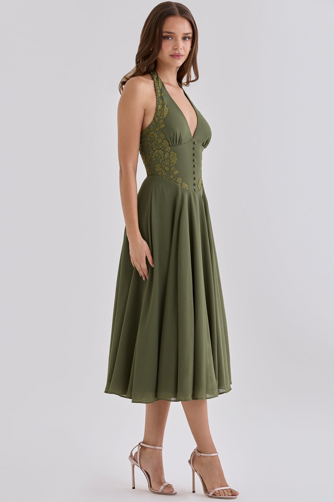 Violetta Lace Midi Dress