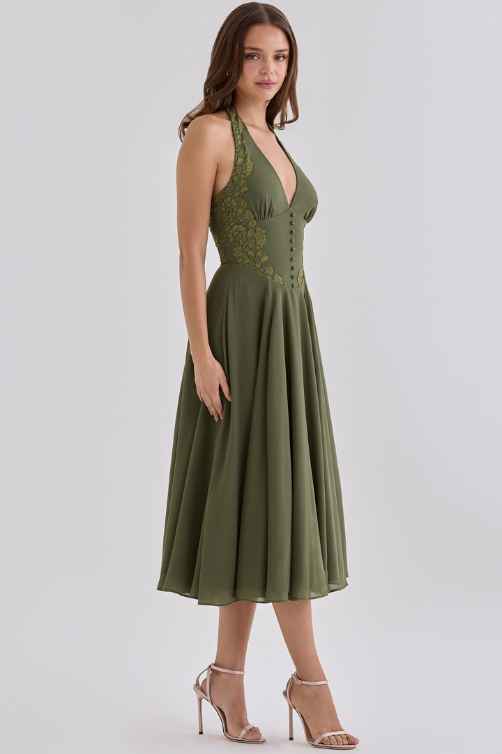 Violetta Lace Midi Dress